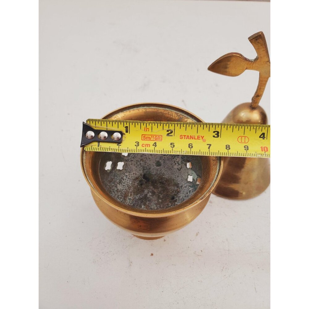 Vintage Brass Stick/Cone Incense Burner small burner with lid, made in india - Picture 9 of 10